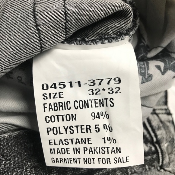 LEVI'S Acid Wash Distressed SAMPLE/PROTYPE Jeans 32x32 - Picture 10 of 12